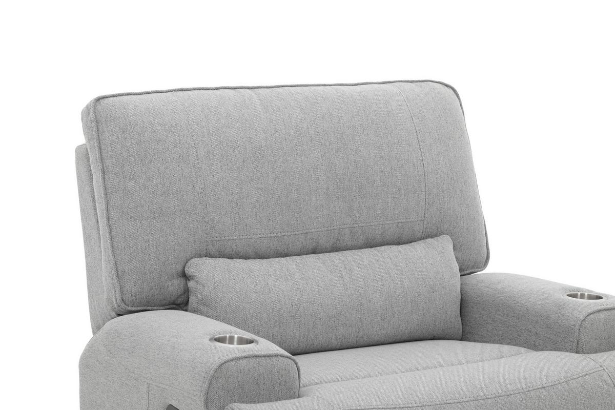 Relax Fotel Texas - világosszürke, Basics, textil/fa (122/106/102cm) - MID.YOU