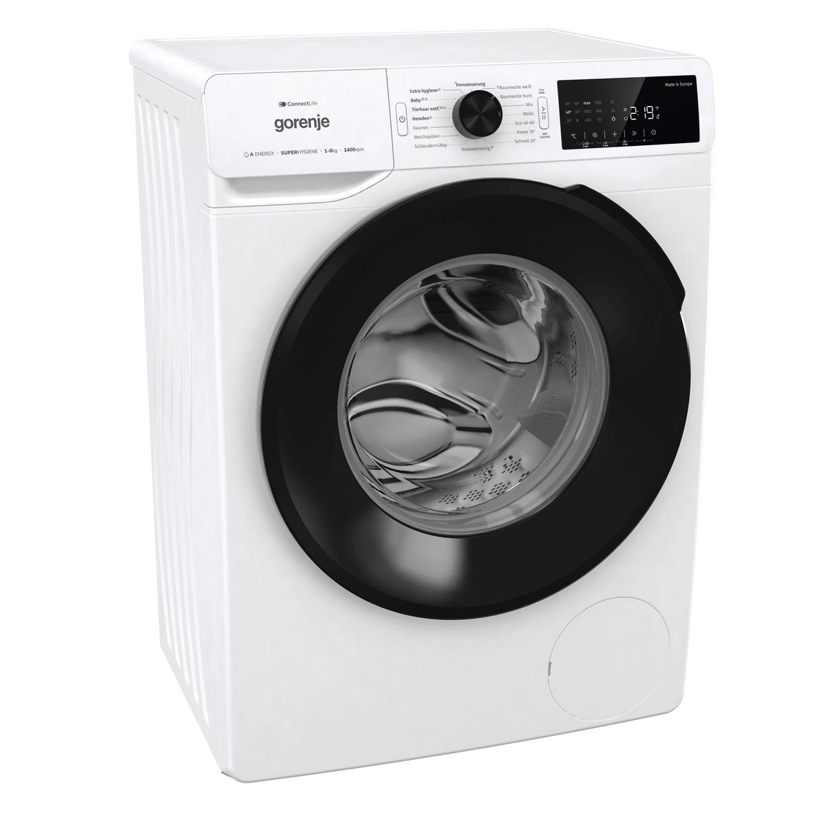 WASCHMASCHINE Füllmenge ca. 8 KG, EEKL: A - Weiß, Basics, Glas/Kunststoff (60/85/46,5cm) - Gorenje
