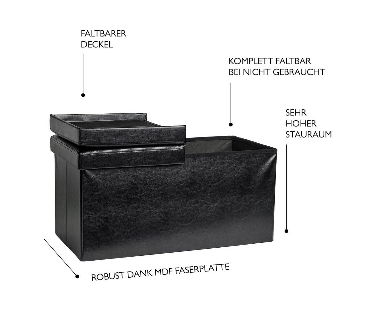 Truhenbank Echtwerk Sitzbank Flex - Design (76/37,5/38cm) - Echtwerk