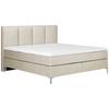 Boxspringbett Mit Topper 180x200 Cm Graz, Creme - Creme/Alufarben, MODERN, Textil (180/200cm) - MID.YOU