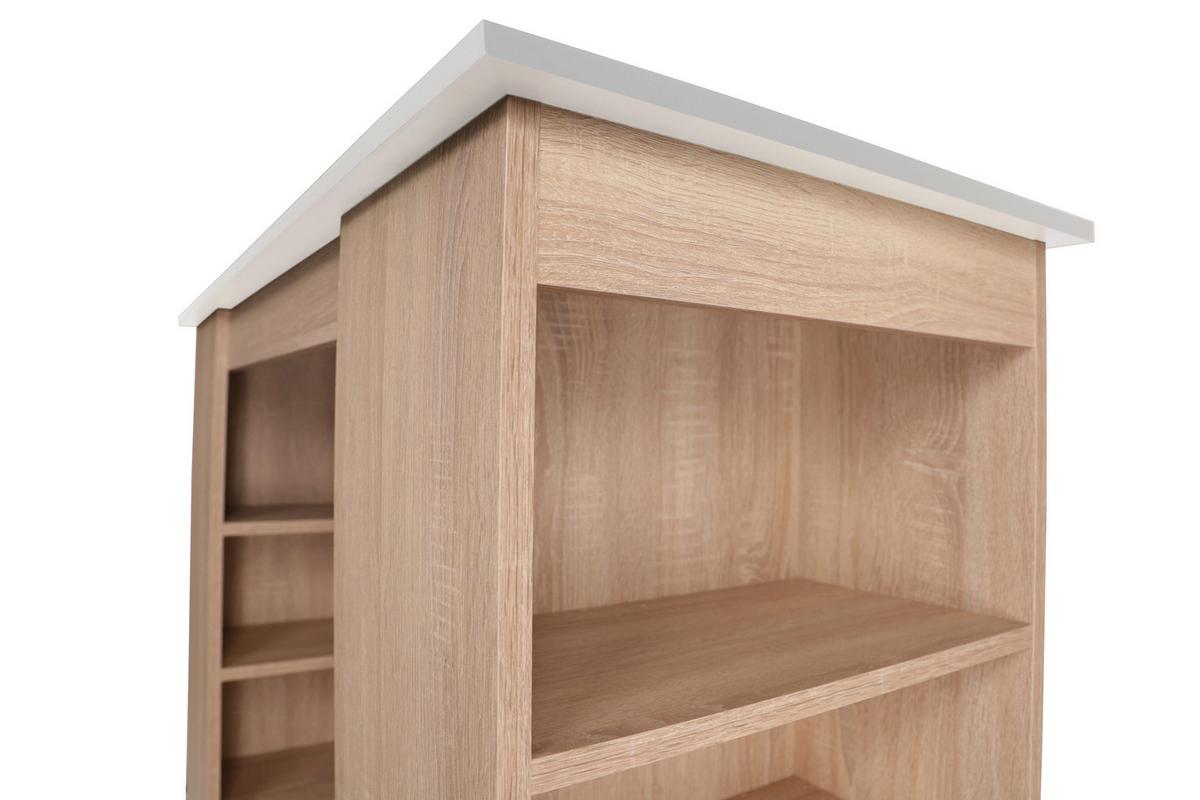 Bartisch Merle Weiß/Eiche Dekor B:103cm - Eichefarben/Weiß, Design, Holzwerkstoff (103/50/115cm) - Respekta