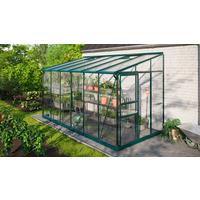 Anlehn-gewächshausbausatz Ida 7800 Esg/hkp, Smaragd - Grün, Basics, Glas/Metall (386,5/220,8/201,4cm)