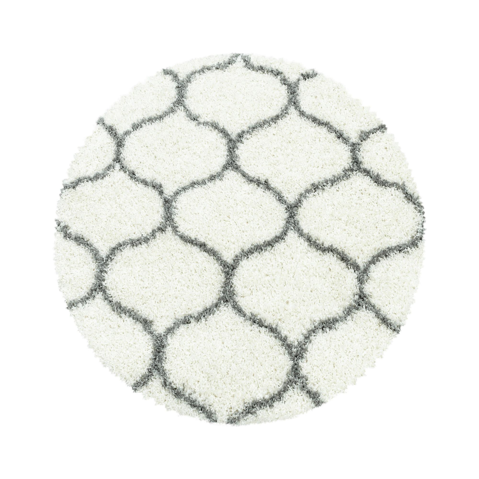 Webteppich Creme Naturfaser Salsa Ø 80 cm - Creme, Design, Textil (80cm)