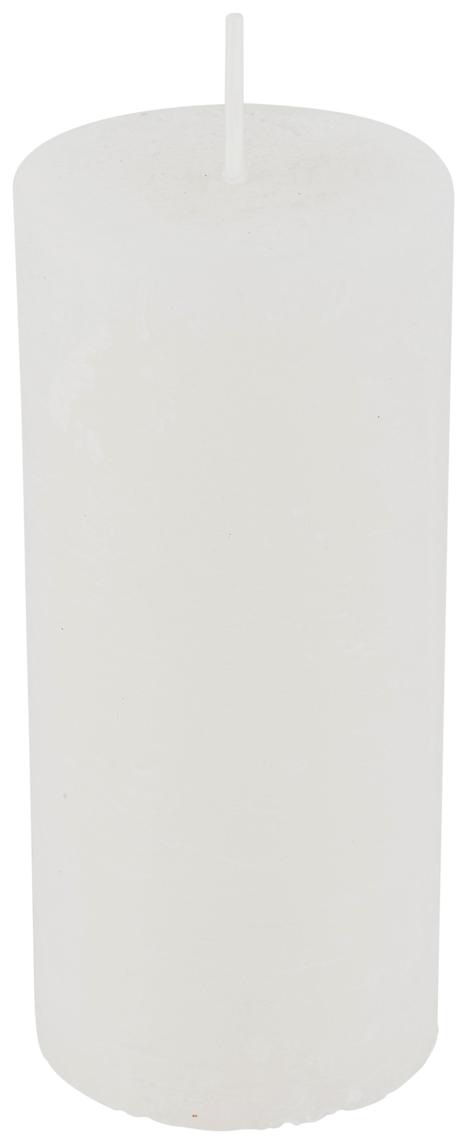 Stumpenkerze Saphira Hellgrau Ø/h: 6,8/15 Cm - Hellgrau, Basics (6,8/15cm) - Ondega
