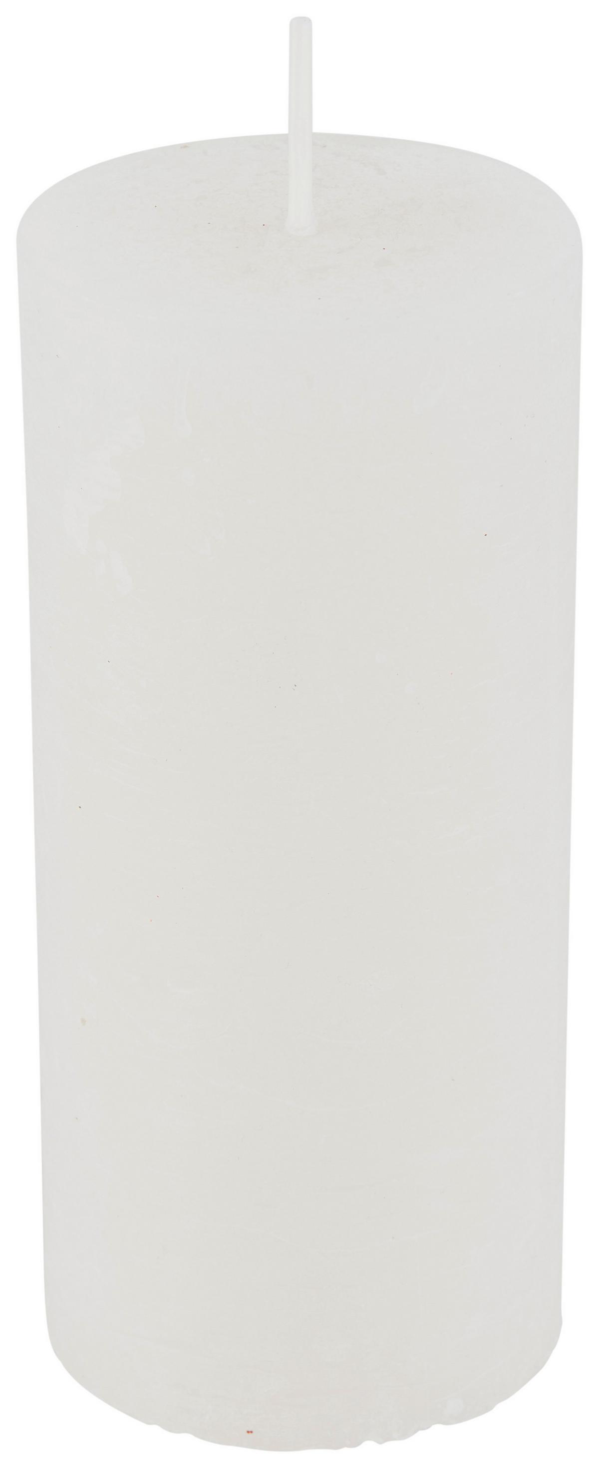Stumpenkerze Saphira Hellgrau Ø/H: 6,8/15 cm - Hellgrau, Basics (6,8/15cm) - Ondega