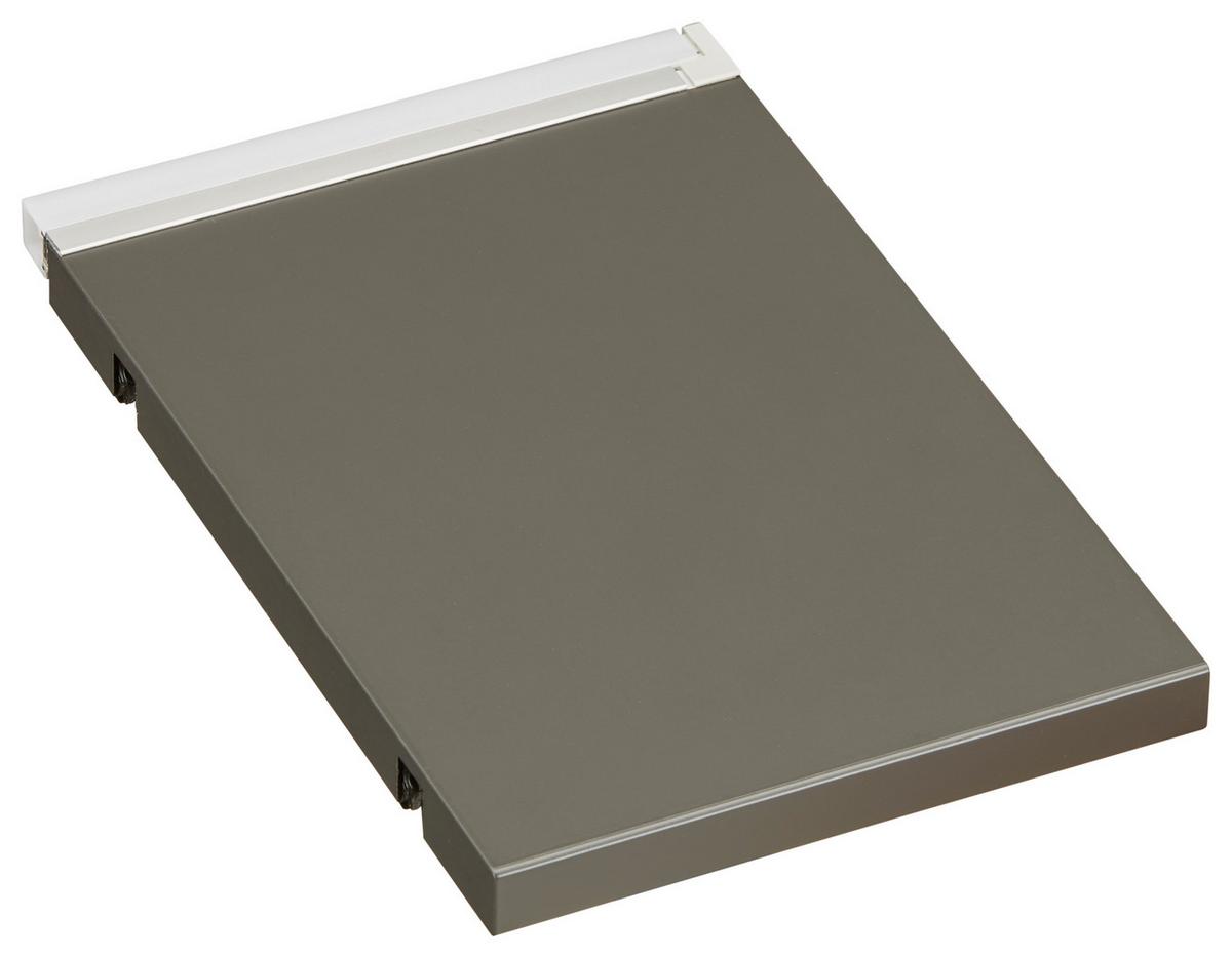 REGÁLOVÁ POLICE STOCKHOLM - barvy břidlice, Moderní, kompozitní dřevo (17,7/1,9/25cm) - Premium Living