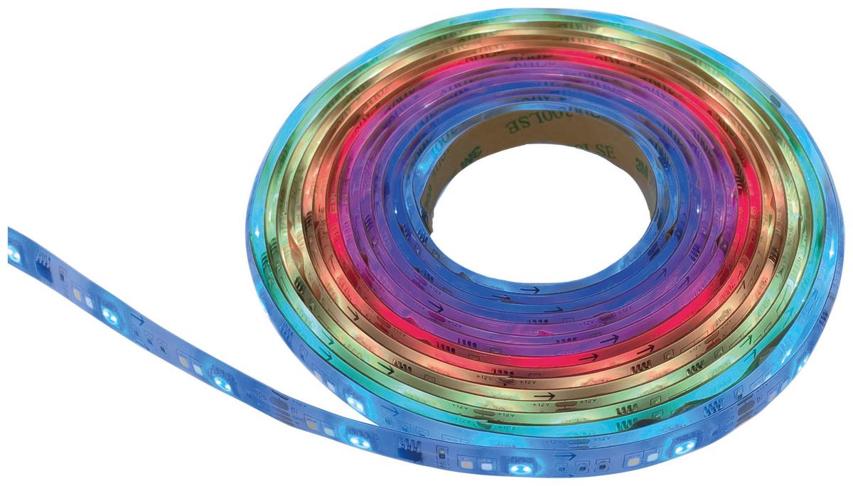 LED-Streifen Farbwechsler L: 5 m Fernbedienung - Weiß, MODERN, Kunststoff (500cm) - Luca Bessoni