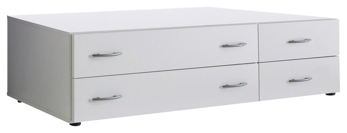 Fiókos Tároló Joe 120/33cm *top Ár* - fehér, Basics, faalapú anyag (121/33/51cm) - Best Price