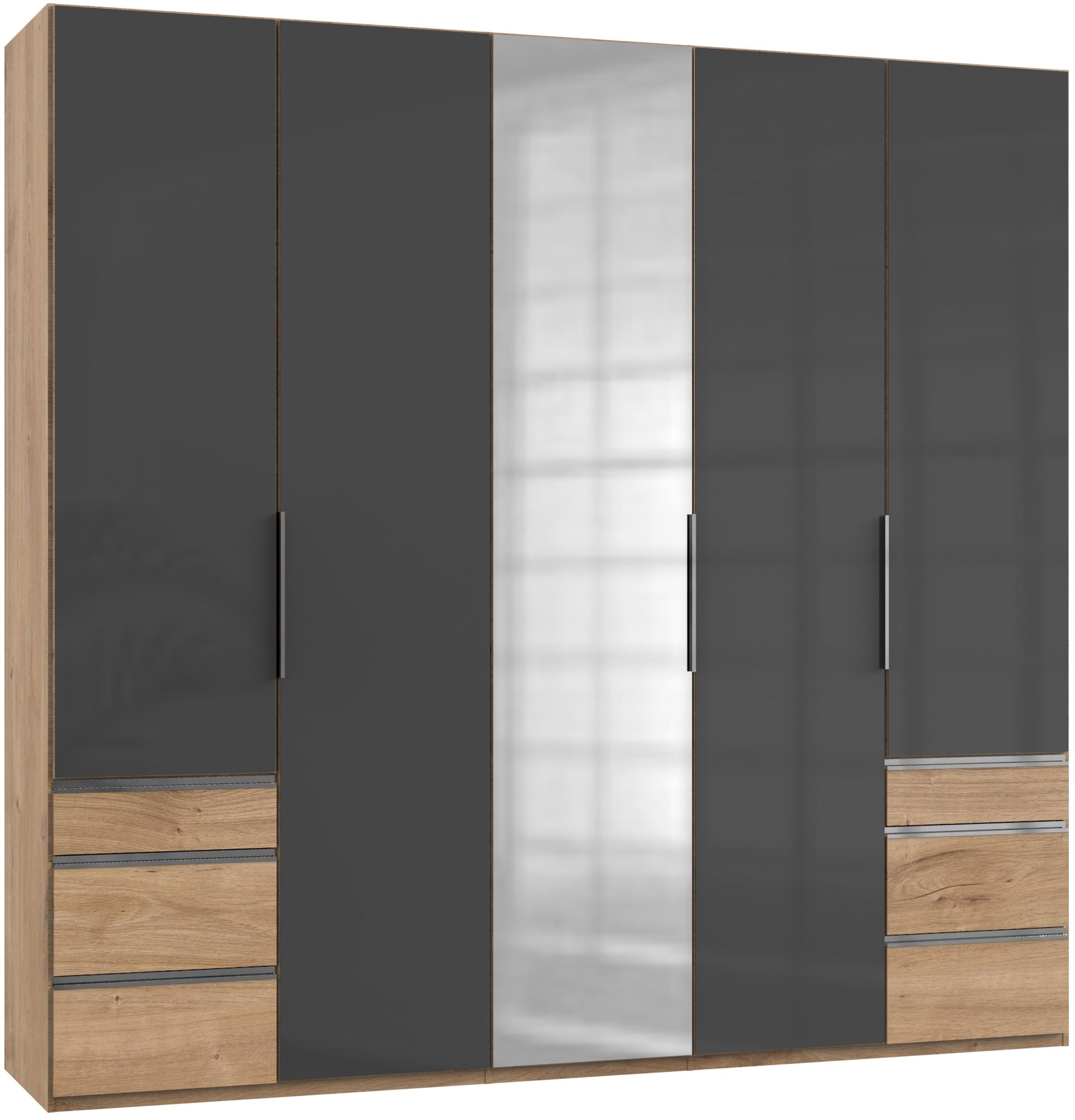 Drehtürenschrank 250cm Level, Grau/eiche Dekor - Eichefarben/Grau, MODERN, Glas/Holzwerkstoff (250/236/58cm) - MID.YOU