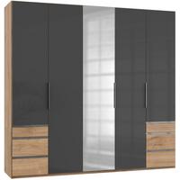 Drehtürenschrank 250cm Level, Grau/eiche Dekor - Eichefarben/Grau, MODERN, Glas/Holzwerkstoff (250/236/58cm) - MID.YOU