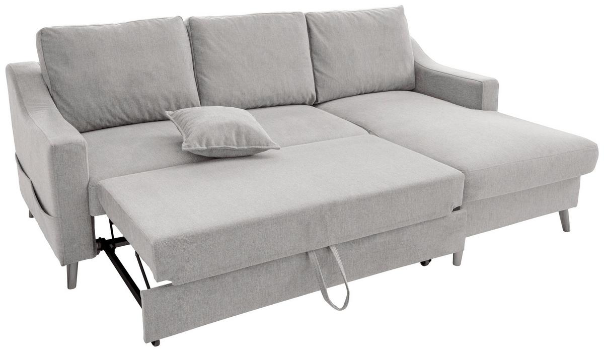 Ecksofa Valentina Grau S: 228x150 Cm - Naturfarben/Grau, MODERN, Textil (228/150cm) - Livetastic