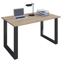 Íróasztal Lona - fekete/Sonoma tölgy, Modern, faalapú anyag/fém (140/50/76cm) - MID.YOU