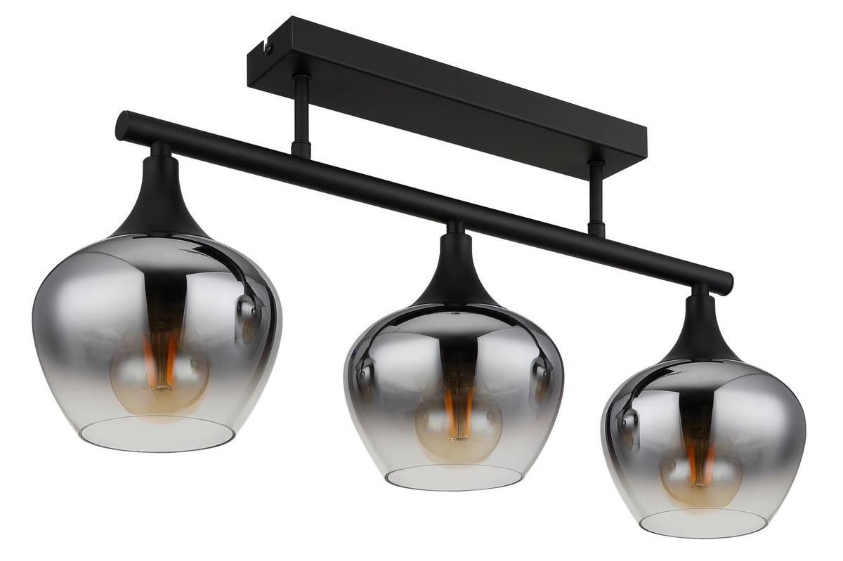 Mennyezeti Lámpa 15548-3d1 - fekete, Design, Üveg/fém (65/15/28,5cm) - Globo