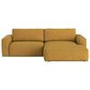 Ecksofa Lasso Senfgelb S: 283x175 cm - Senfgelb/Schwarz, MODERN, Textil (283/175cm) - MID.YOU