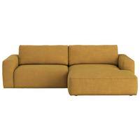 Ecksofa Lasso Senfgelb S: 283x175 cm - Senfgelb/Schwarz, MODERN, Textil (283/175cm) - MID.YOU