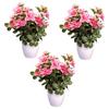 Kunstpflanze Blühpflanzen Rosa/Grün/Weiß, 26 cm - Rosa/Weiß, Design, Kunststoff (26cm) - P & B
