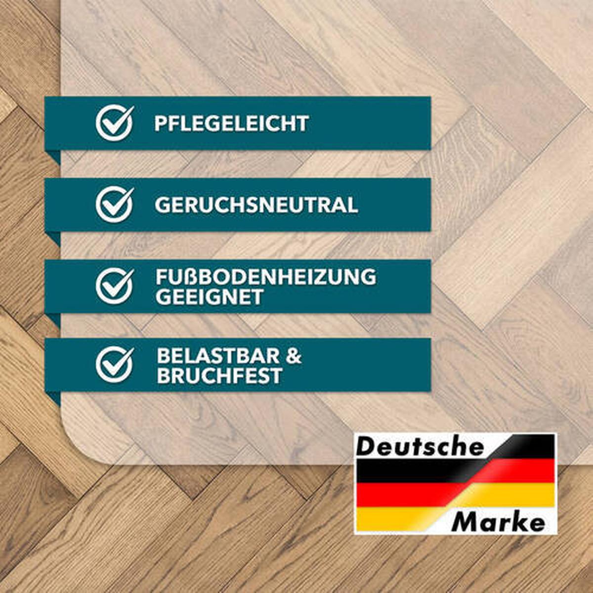Schutzt Fußboden Transparent Bodenschutzmatte 90x120cm - Transparent, Basics, Kunststoff (90/120cm)