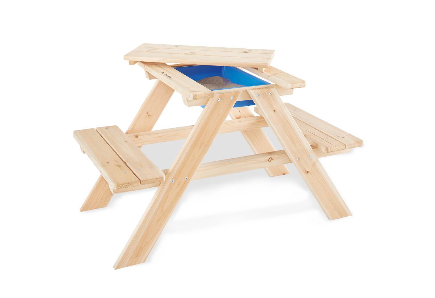 Kindersitzgruppe natur - Naturfarben, Basics, Holz (51/51/79cm) - Pinolino