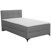 Polsterbett mit Matratze 120x200 Freddie Grau - Schwarz/Grau, MODERN, Textil (120/200cm)