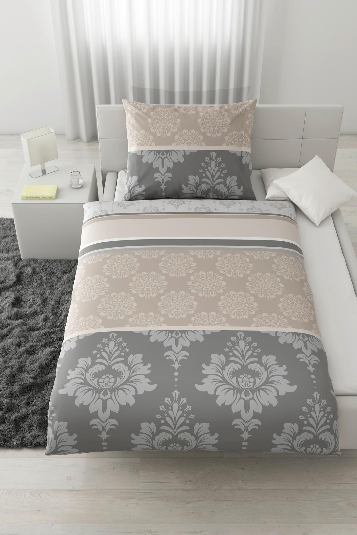 POSTEĽNÁ BIELIZEŇ YVONNE - sivá, Konventionell, textil (140/200cm) - Modern Living