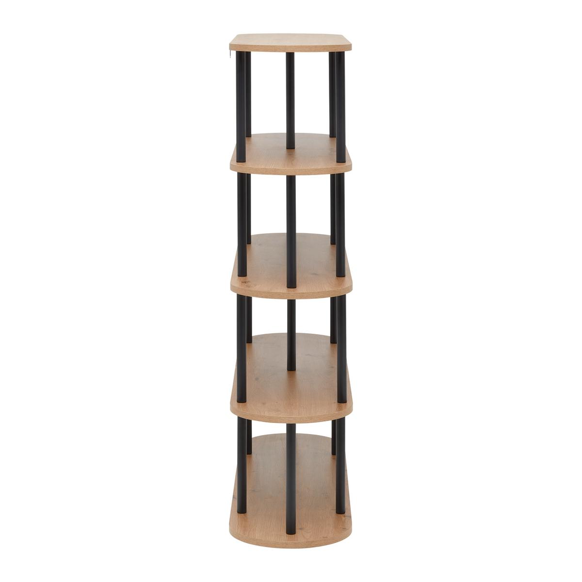 REGÁL NIMO -EXKLUSIV- - černá/dub artisan, Moderní, kov/kompozitní dřevo (110/129/32cm) - Mömax