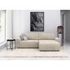 Ecksofa Chance, Creme S:265x164 cm - Creme/Schwarz, MODERN, Textil (265/164cm) - Trendmanufaktur