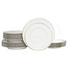Tafelservice Maria Theresia Weiß, Goldfarben L: 36,5 cm - Goldfarben/Weiß, Basics, Keramik (36,5/30,5/30cm) - Creatable