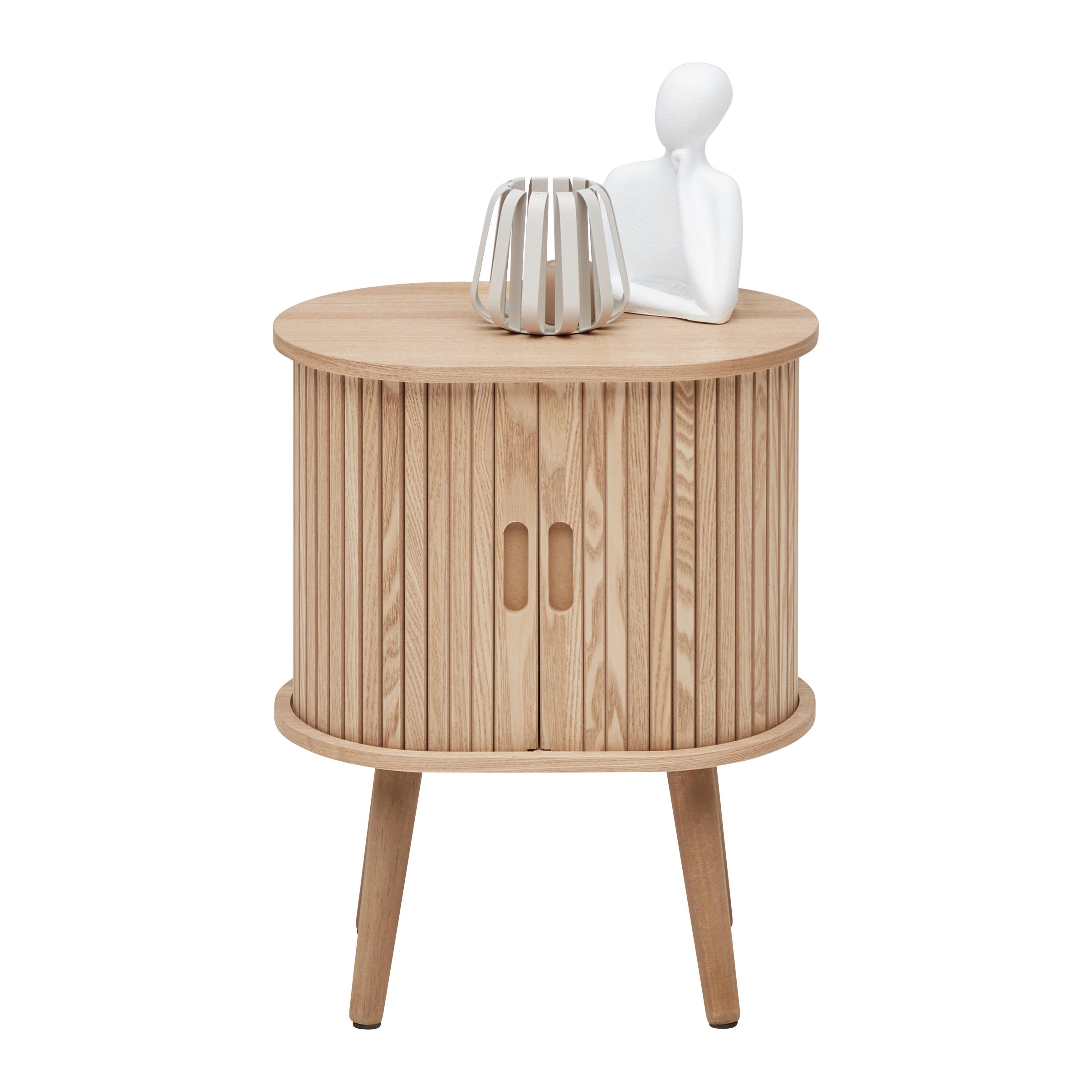 Odkládací stolek masiv/MDF - přírodní barvy, Moderní, dřevo/kompozitní dřevo (40/50/30cm) - Premium Living