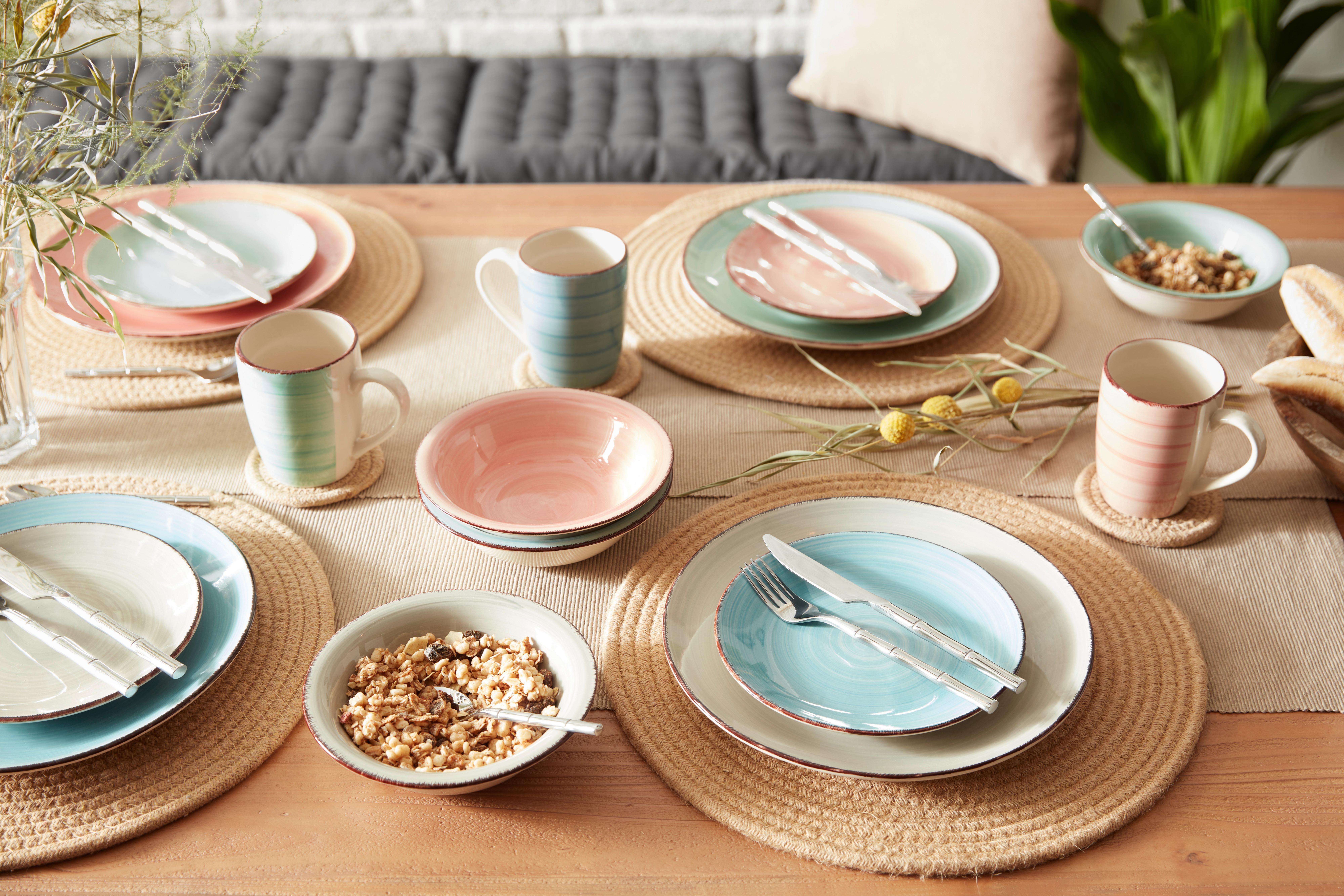 Sada podložiek Jute, Ø: 10,5cm, 4 ks/bal. - hnedá, prírodné materiály (10.5cm)