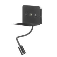 Led-wandleuchte 4884/apn - Schwarz, Basics, Metall (16/13/46cm)