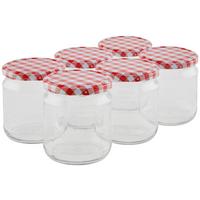 EINMACHGLAS-SET Julia, 425 cm - Transparent/Rot, Basics, Glas/Kunststoff (0,425l) - Luca Bessoni