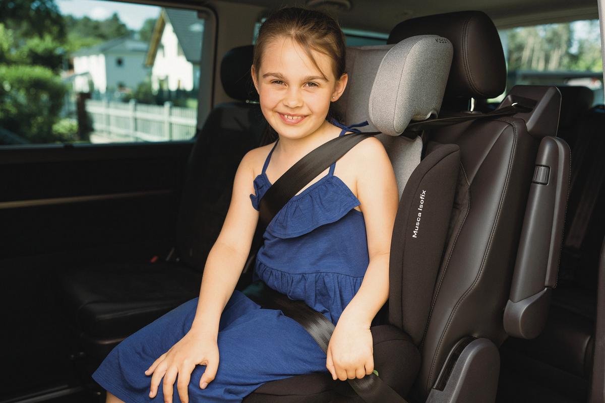 Kinderautositz Musca Isofix - Hellgrau/Schwarz, Basics, Kunststoff/Textil (44/55/43cm) - Osann