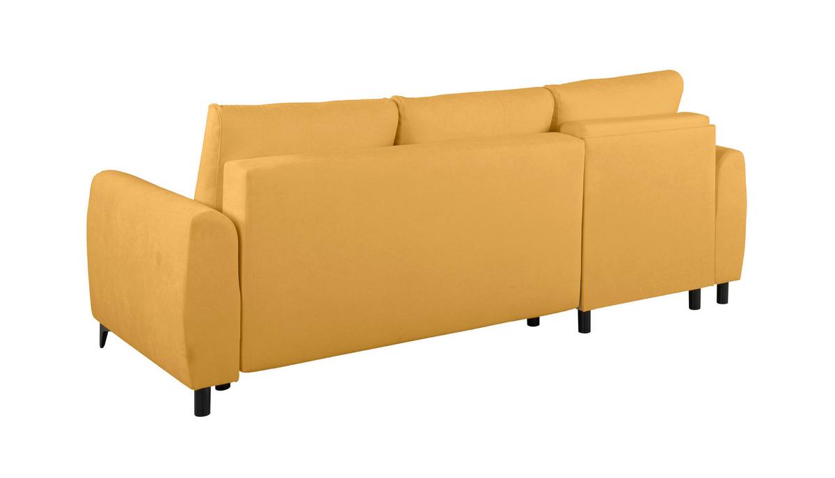 Ecksofa Moli, Gelb S: 236x148 cm - Gelb/Schwarz, Design, Textil (236/148cm) - MID.YOU