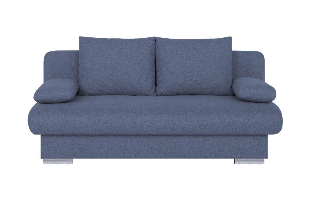 Rozkladacia pohovka BORA, modrá tkanina LUMOS - modrá/čierna, Design, kompozitné drevo/textil (193/85/86cm) - P & B