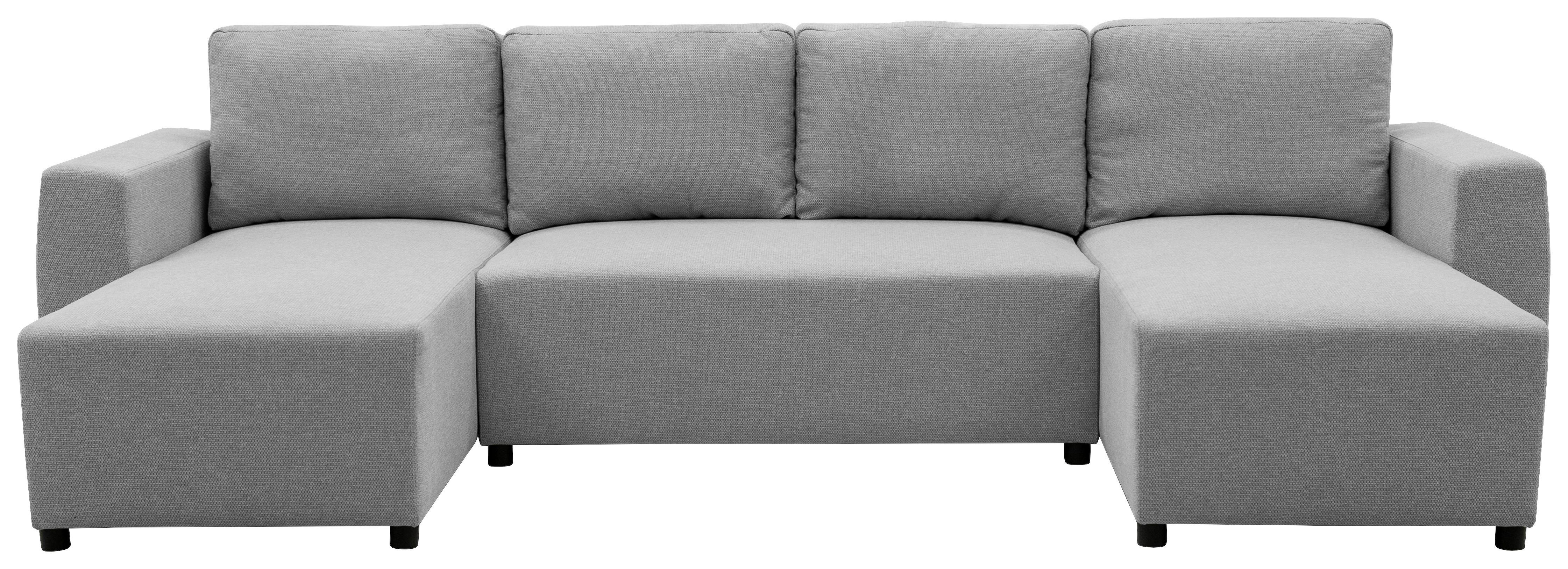 Wohnlandschaft Pharell Mit Schlaffunktion Grau - Schwarz/Grau, Basics, Textil (155/297/155cm) - Livetastic