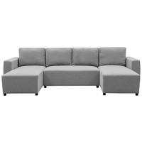 Wohnlandschaft Pharell Mit Schlaffunktion Grau - Schwarz/Grau, Basics, Textil (155/297/155cm) - Livetastic