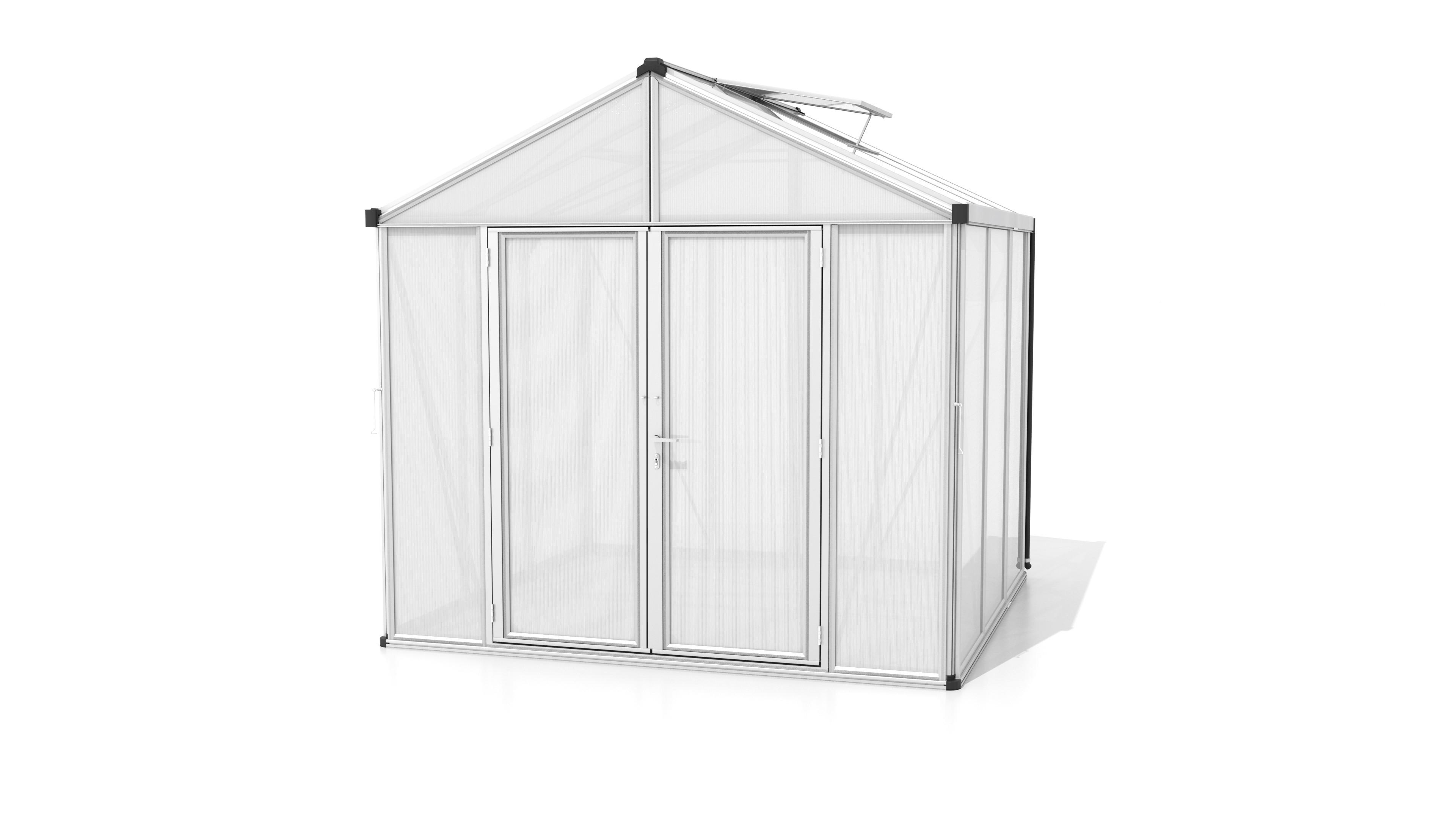 Gewächshausbausatz Zeus Comfort 6200 16mm Hkp Set - Alufarben, Basics, Kunststoff/Metall (258,4/250,4/242,0cm)
