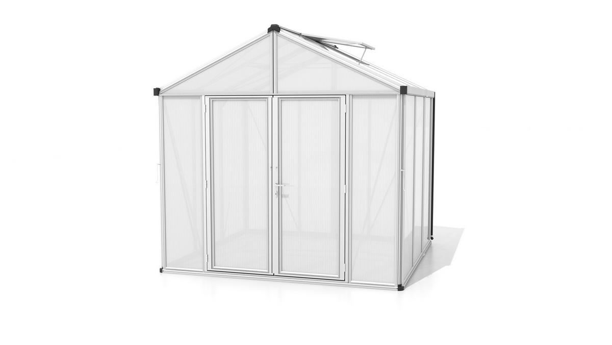 Gewächshausbausatz Zeus Comfort 6200 10mm Hkp Set - Alufarben, Basics, Kunststoff/Metall (242/250,4/242cm)