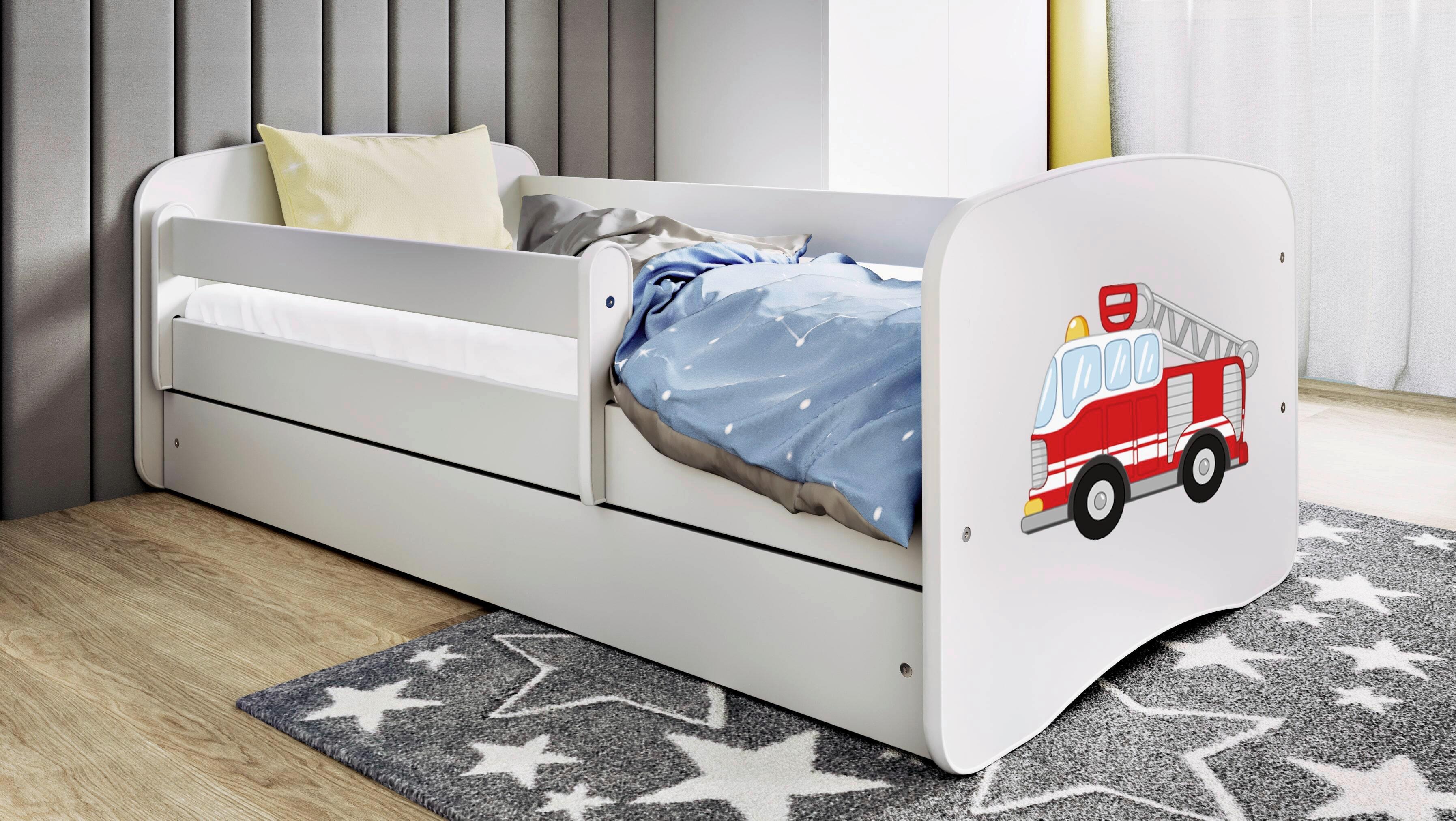 Kinder-/Juniorbett Babydreams Inkl. Matratze 80x160 - Birkefarben/Weiß, MODERN, Holz/Holzwerkstoff (80/160cm) - MID.YOU
