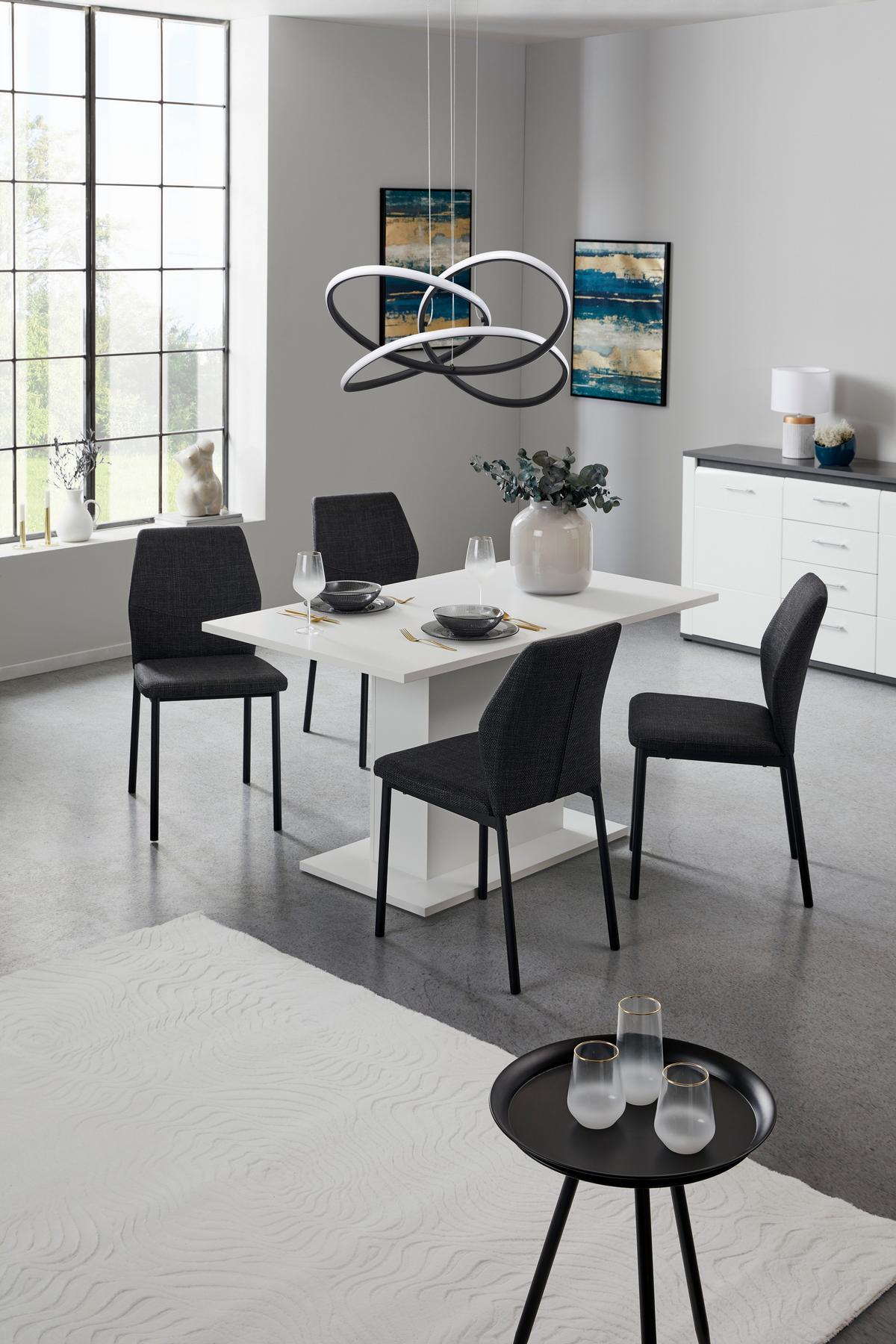 Esstisch Oskar 138x80 cm Weiß - Weiß, MODERN, Holzwerkstoff (138/76/80cm)