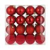 Vianočná guľa 32 ks/ bal - červená, Konventionell, plast (6cm) - Mömax