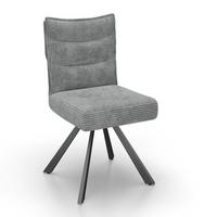 Otočná stolička FINA sivá - sivá/tmavosivá, Modern, kov/drevo (49/91/64cm) - Bessagi Home