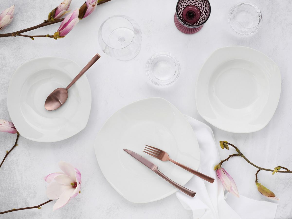 Tafelservice Amelie 18--Teilig., Weiß - Weiß, Basics, Keramik - Creatable