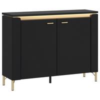 Kommode Norica Goldfarben/Schwarz B: 110,4 cm - Goldfarben/Schwarz, Trend, Holzwerkstoff (110,4/87,3/40cm)
