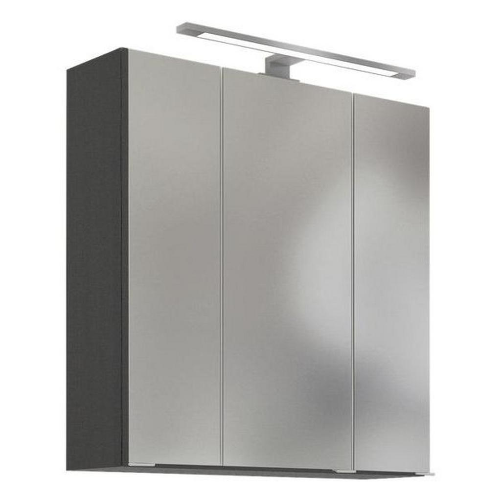 Spiegelschrank Arezzo Mit Led 3-Türig Bht: 60x64x20 Cm