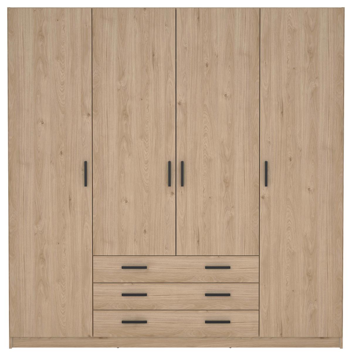 Kleiderschrank Sprint, Eichefarben,b: 195,5cm - Eichefarben, Basics, Holzwerkstoff (195,5/200,4/49,6cm) - MID.YOU