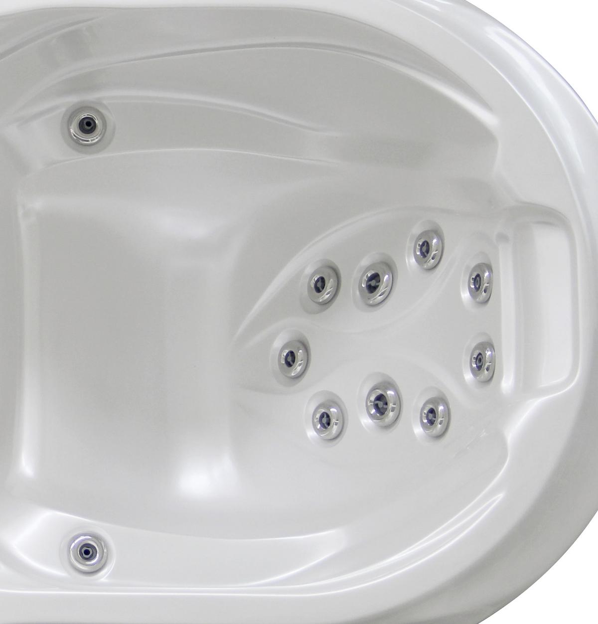 Whirlpool Acryl Como Ec2000 225x78x100 cm - Braun/Weiß, Design, Kunststoff (225/100/78cm)