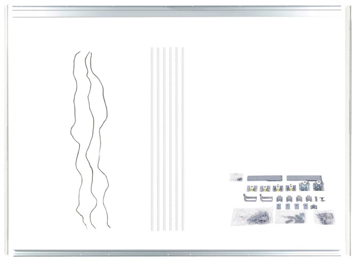 Montagepaket F. Kleiderschrank Unit H: 243 Cm B: 270 Cm - Chromfarben, MODERN, Kunststoff/Metall - Ondega