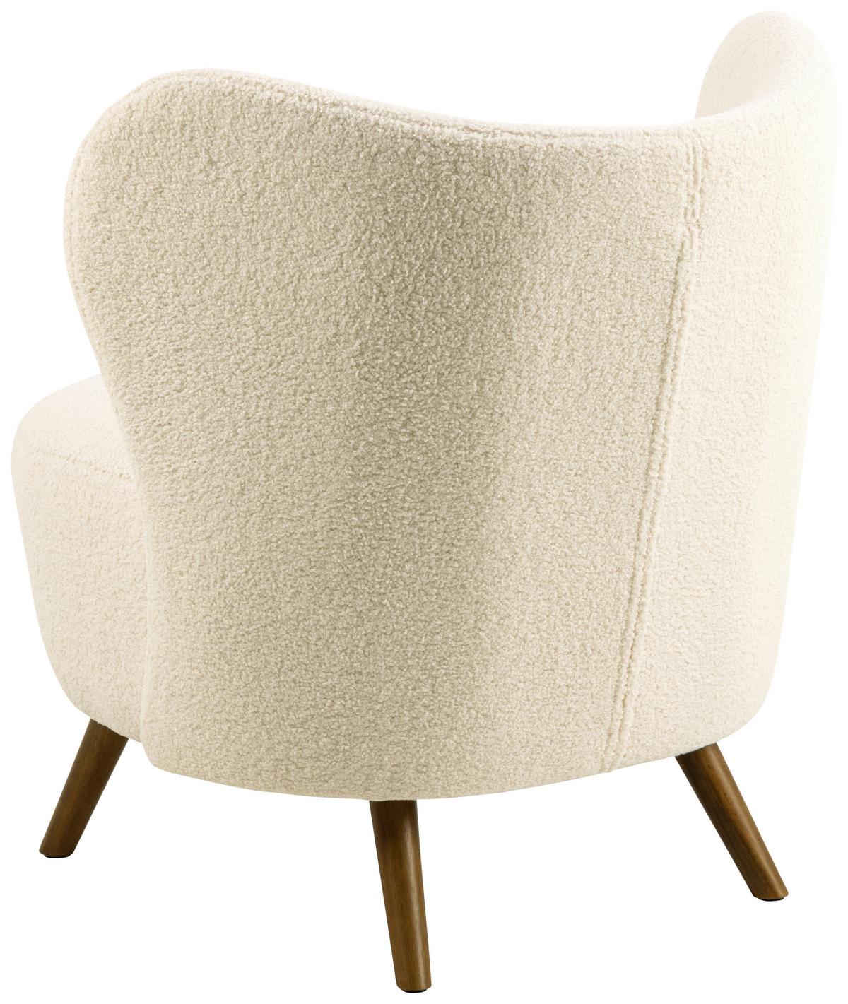 Kreslo CROSBY - hnedá/krémová, Design, drevo/textil (76/82/73cm) - Livetastic