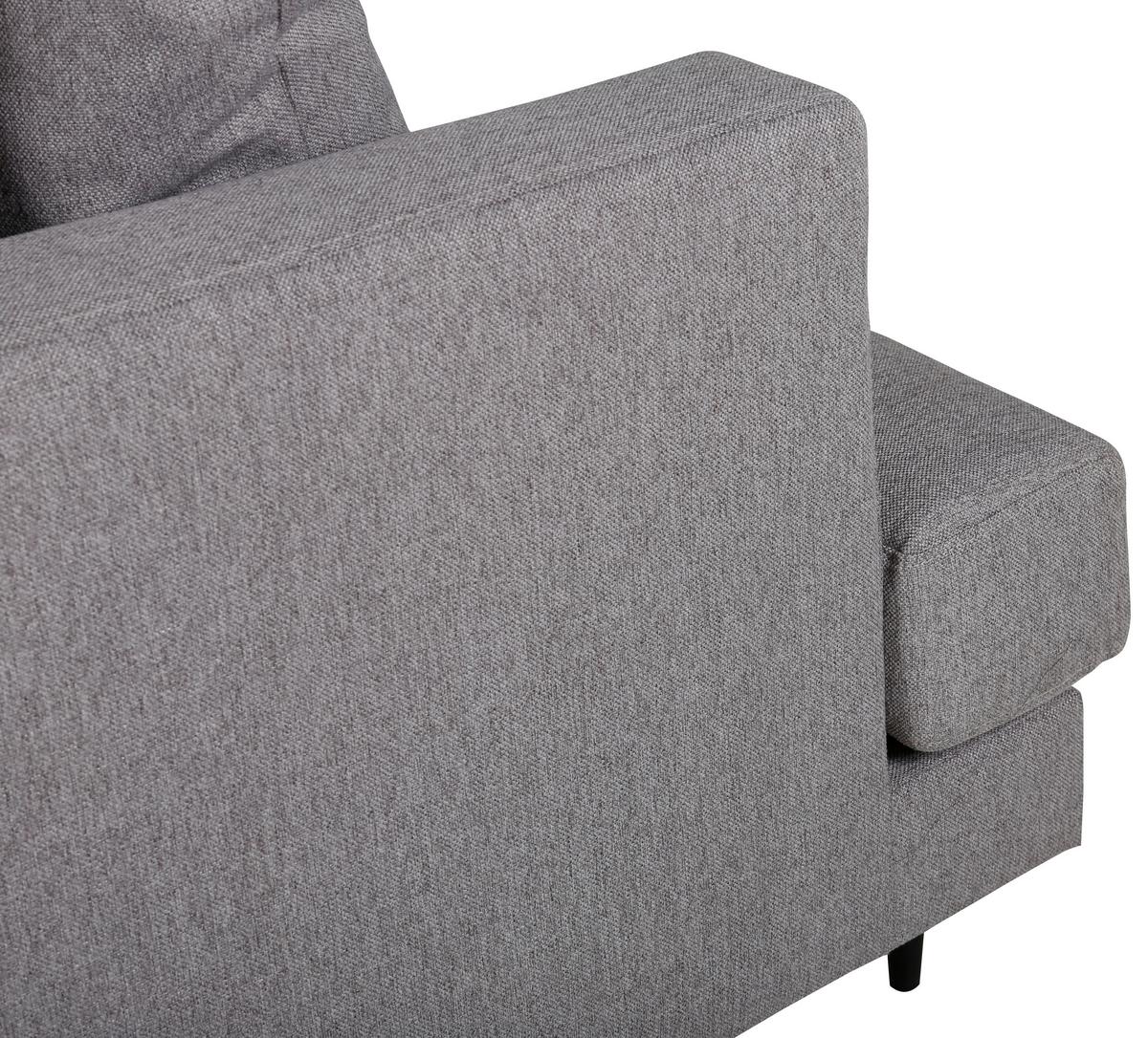 3-Sitzer-Sofa Sofia - Schwarz/Grau, Design, Holz/Kunststoff (260/86/88cm) - Livetastic
